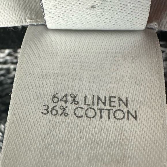 J Jill Purejill Sweater Women 2X Black Linen Tunic Comfy Neutral Beach Lagenlook - Picture 9 of 14